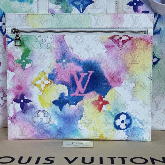 Louis Vuitton Watercolor Weekend New Tote Gm Rare - Picture 4 of 16